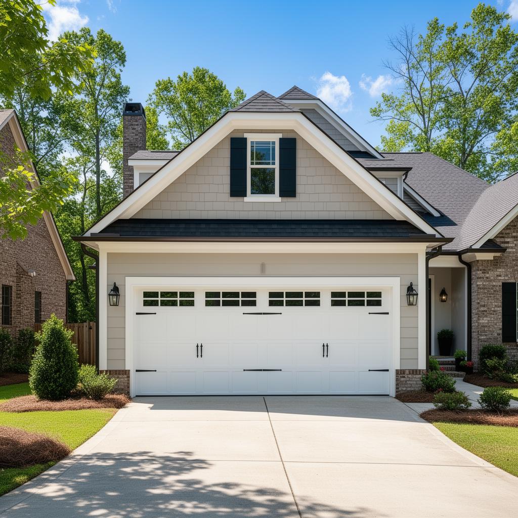 New garage door installation completed Birmingham AL home